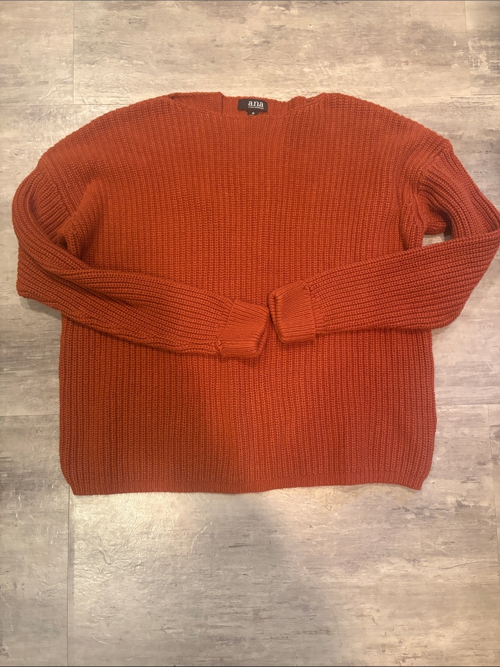 a.n.a Rust Orange Chunky Knit Sweater
